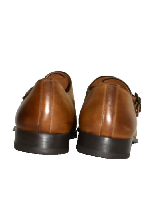 New! Magnanni Hermosa Monk Strap Slip On Shoes Leather Cognac 9 M 26101 DD150A